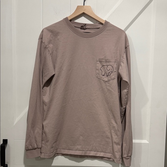 ivory ella Tops - Ivory Ella Women's Pumpkin Long Sleeve Tee - Taupe with Elephant Pocket
